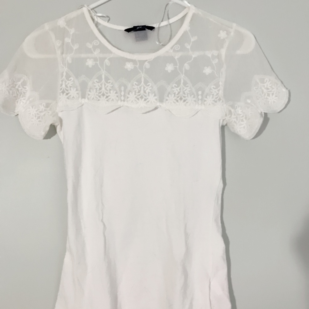 White tee blouse