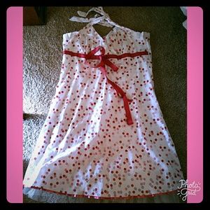 Polka dot halter dress