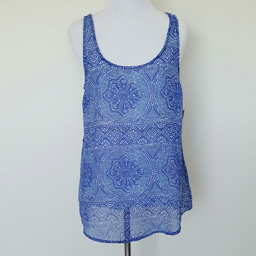 Old Navy Blue Sheer Tank Size M NWT