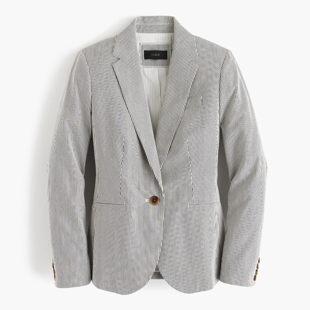 HP🎉NWOT J. Crew Campbell Blazer in Skinny Stripe - Picture 2 of 6