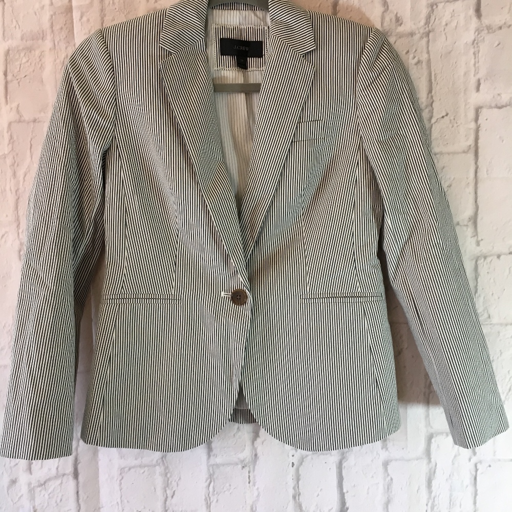 HP🎉NWOT J. Crew Campbell Blazer in Skinny Stripe - Picture 4 of 6
