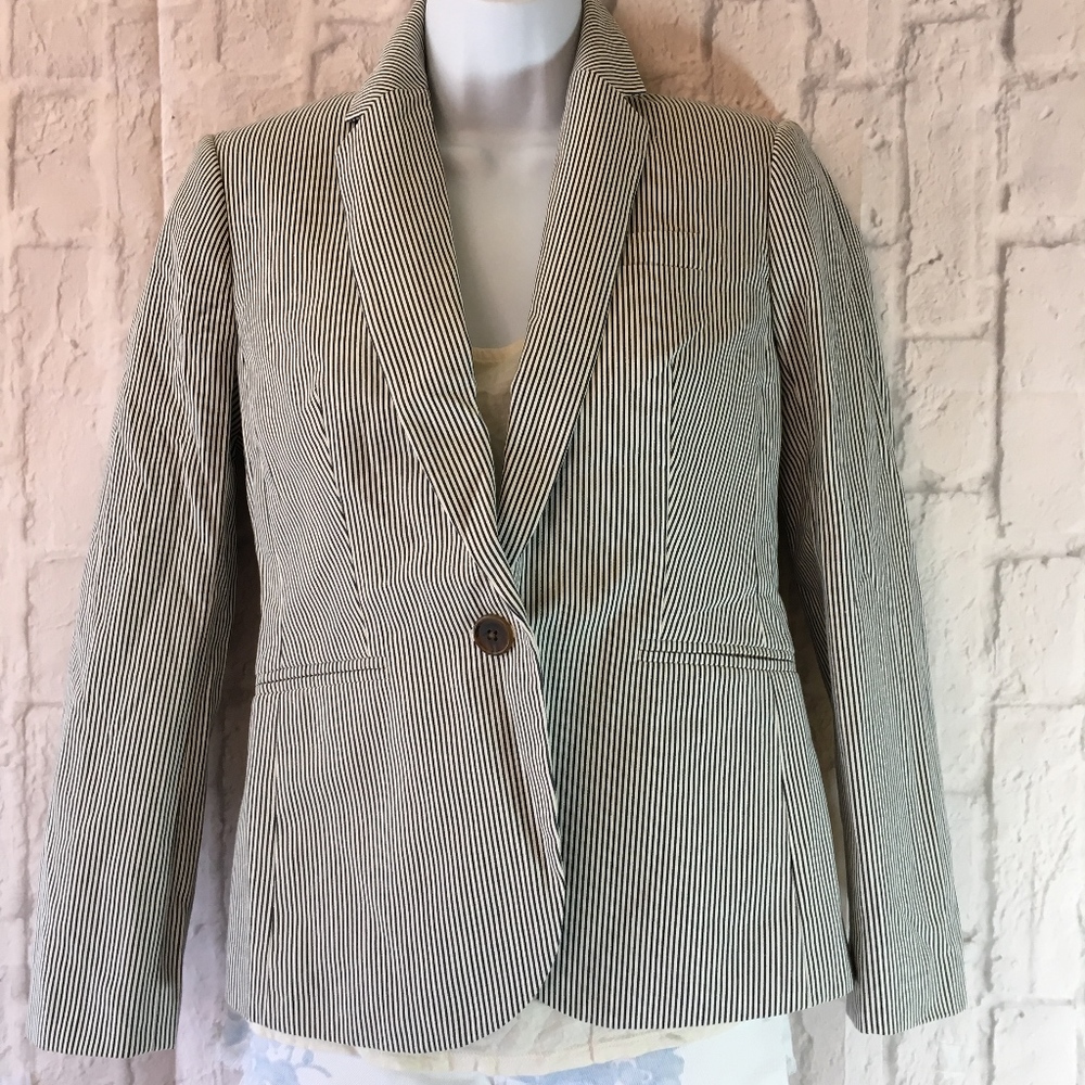 HP🎉NWOT J. Crew Campbell Blazer in Skinny Stripe - Picture 3 of 6