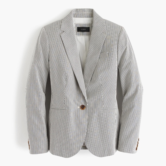 HP🎉NWOT J. Crew Campbell Blazer in Skinny Stripe - Picture 2 of 6