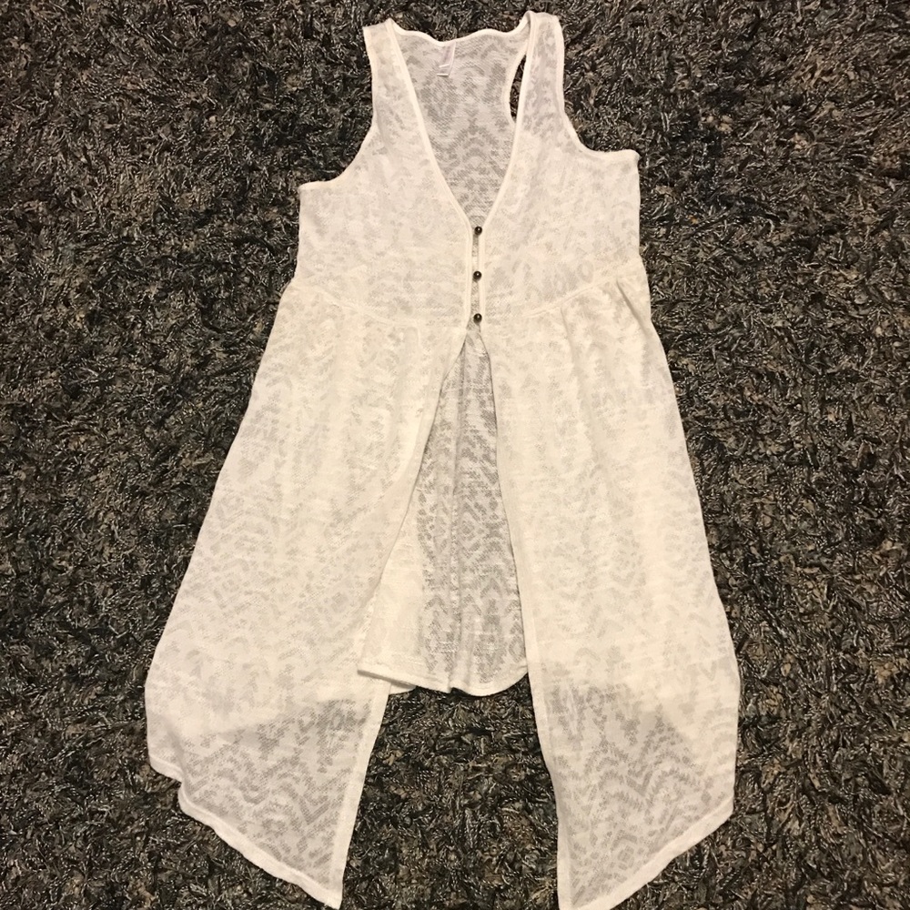 White Sheer Vest