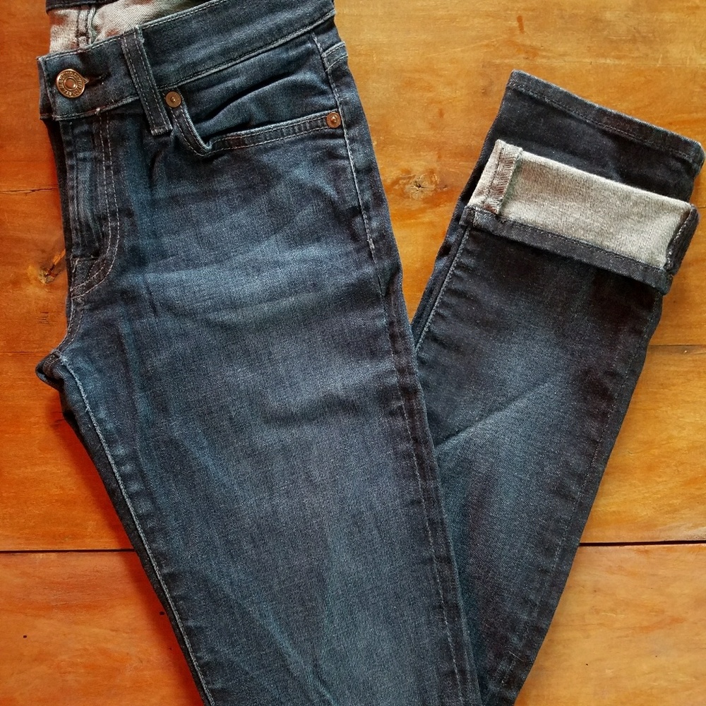 Women's 7 for All Mankind dark wash skinny jeans