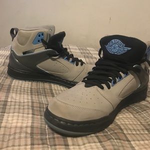 University blue and wolf grey jordans