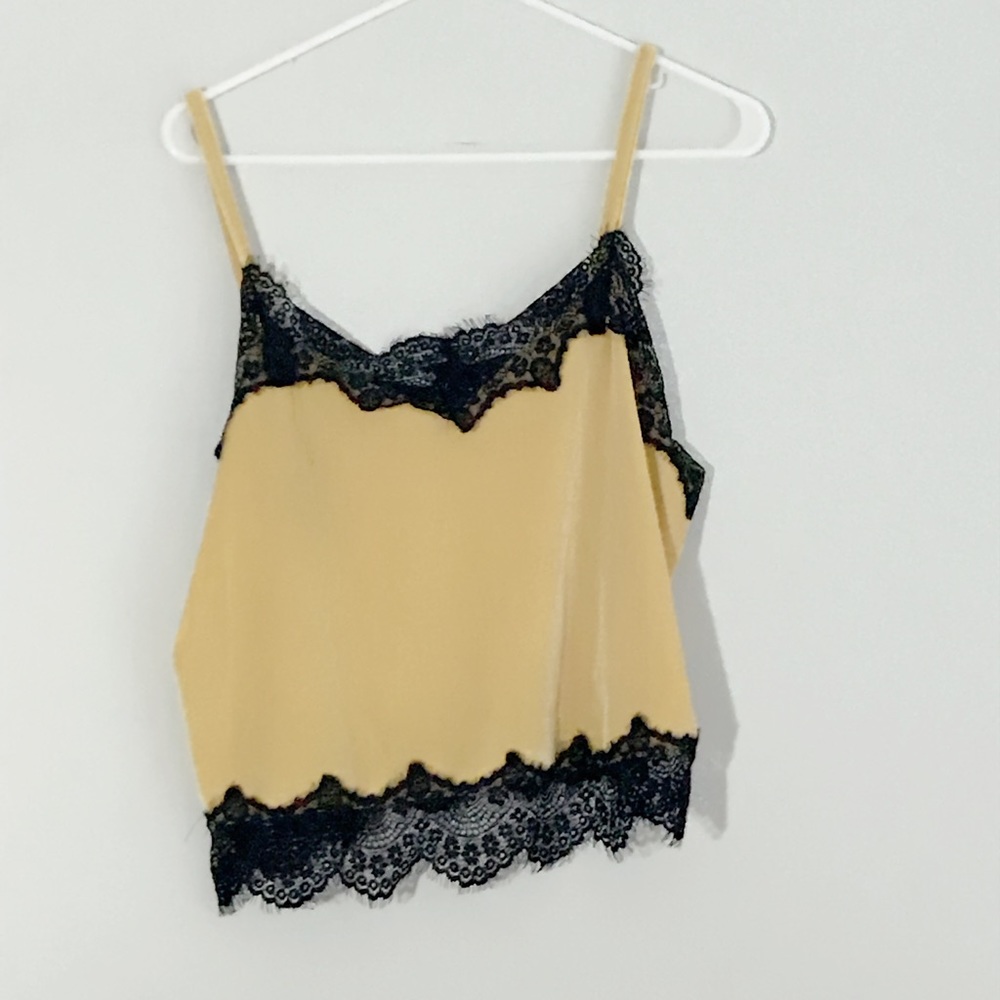 Velvet x lace camisole