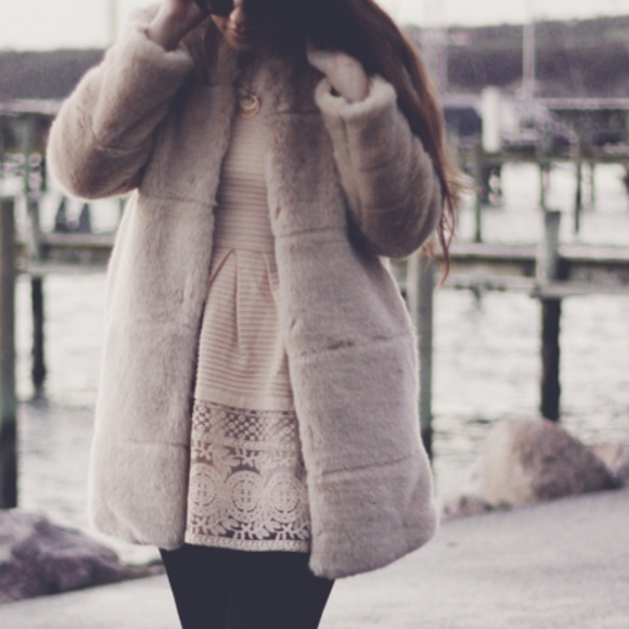 Zara Jackets & Blazers - Pink Zara Fur Coat