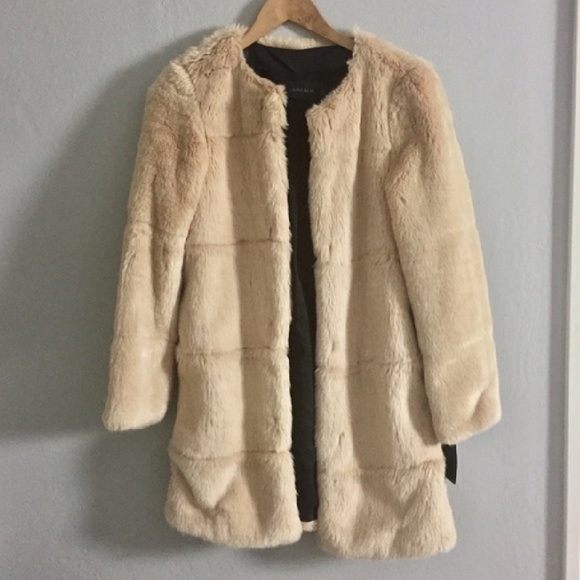 Pink Zara Fur Coat - Picture 2 of 3