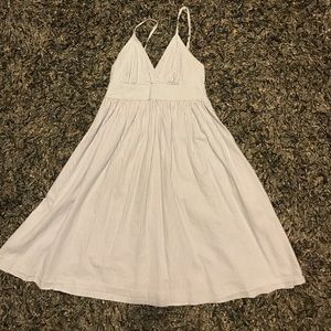 Blue and White Striped Dress