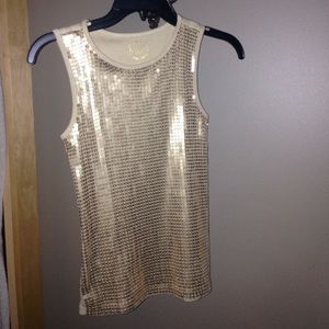 Michael Kors Gold Tank Top with sequins