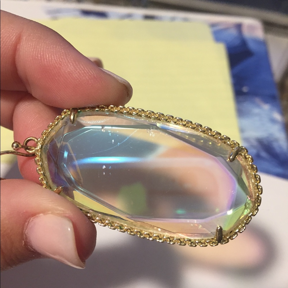 Kendra Scott clear iridescent deily earrings - Picture 2 of 4