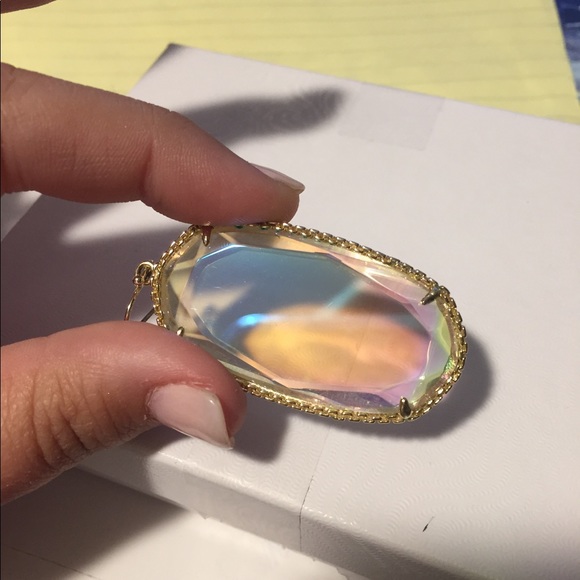 Kendra Scott clear iridescent deily earrings - Picture 3 of 4