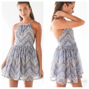 NWT Bonita High Neck Printed Mini Dress