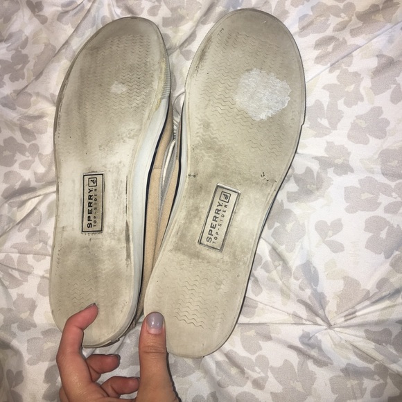 Tan and Pale Blue Sperrys - Picture 2 of 5