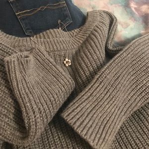 Grey knit sweater