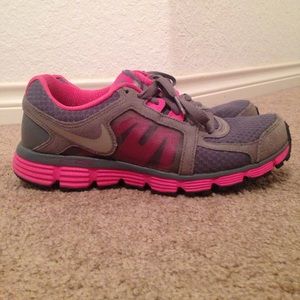 Grey and Pink Nikes