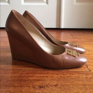 Tory Burch Raleigh Leather Wedge Heels 👠👠👠