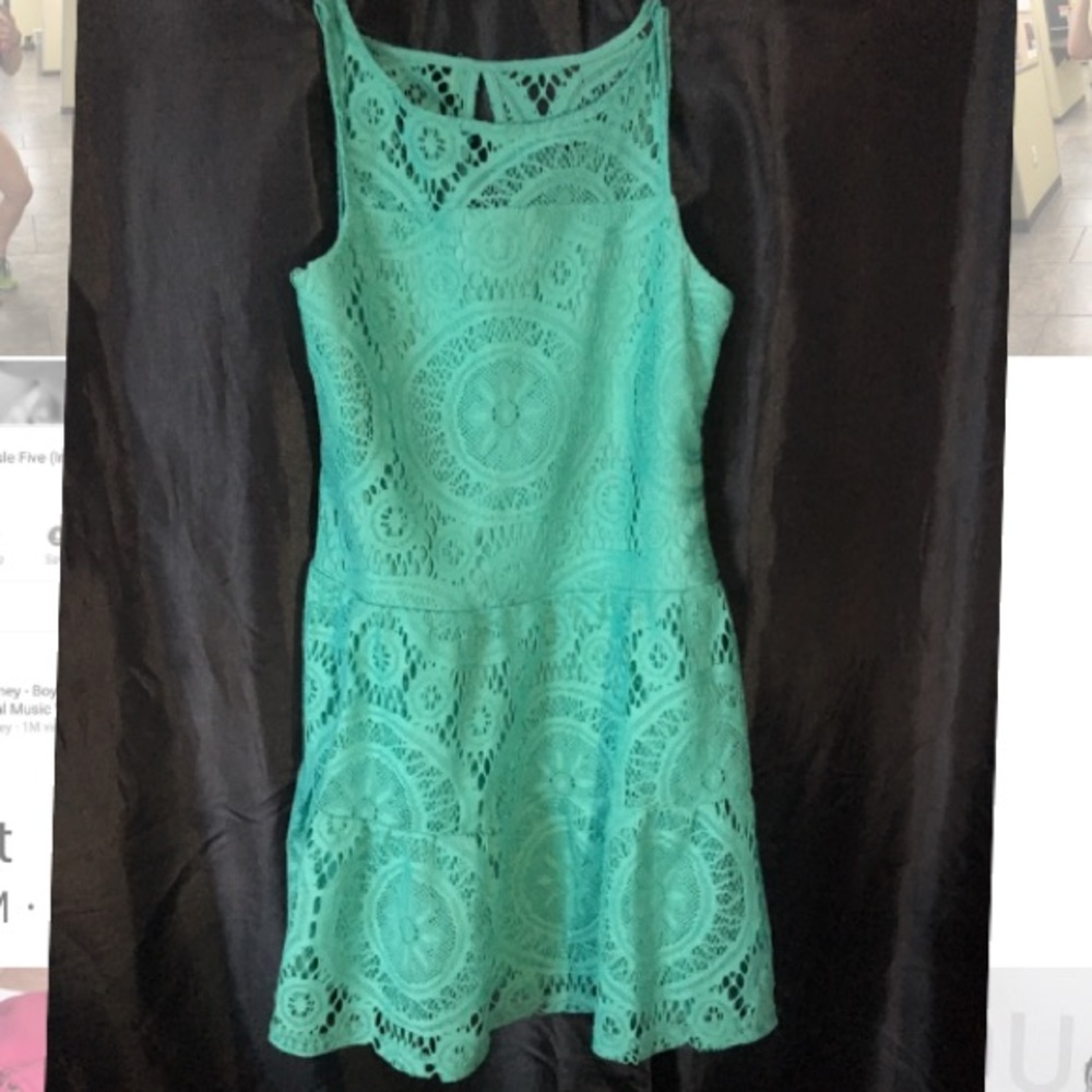 Girls teal dress
