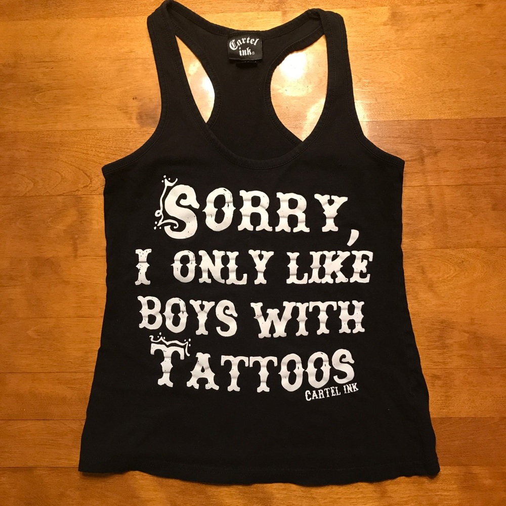 Only Like Boys With Tattoos Racerback Tank