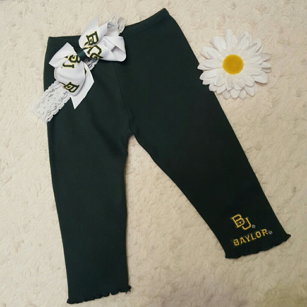 🐻Baylor Bears Pants & Bow!