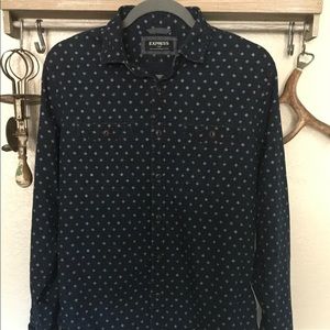 Express Men's Long Sleeve Button-Up