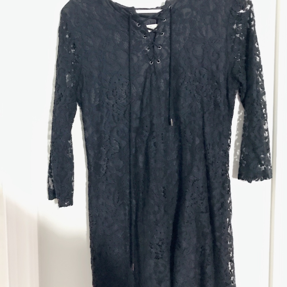 Lace cutoit dress with slip