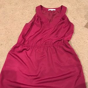 Loft petite cranberry sleeveless dress!!