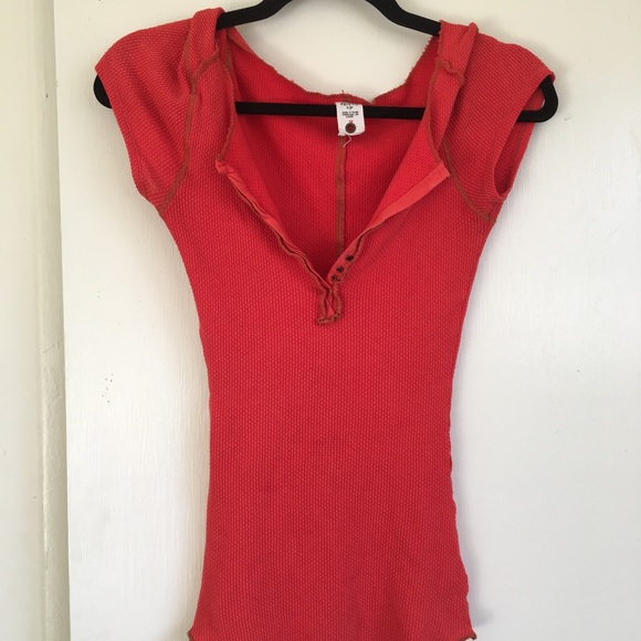 Free People Tops - πΉ Free People Sexy Orange-Red Waffle Henley πΉ Free People Tops - πΉ Free People Sexy Orange-Red Waffle Henley πΉ