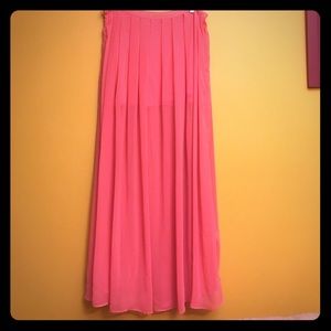 Plus size skirt -color coral