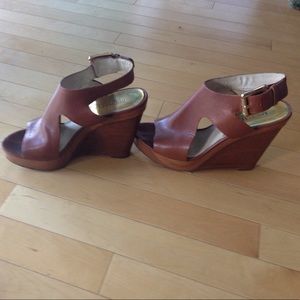 Brown Michael Kors wedge shoes