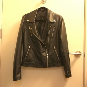 Black leather jacket