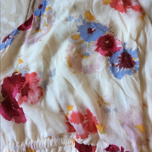 Lucky Brand Cream Floral High-Low Dress - Picture 7 of 8