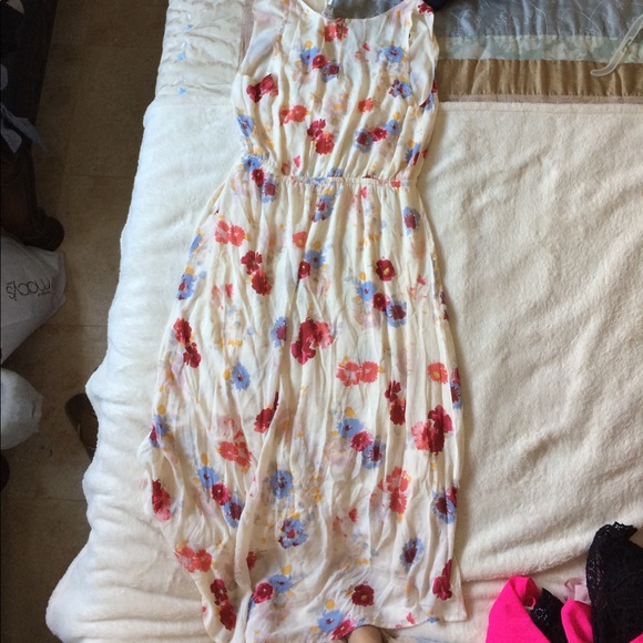 Lucky Brand Cream Floral High-Low Dress - Picture 5 of 8