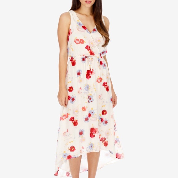 Lucky Brand Cream Floral High-Low Dress - Picture 2 of 8