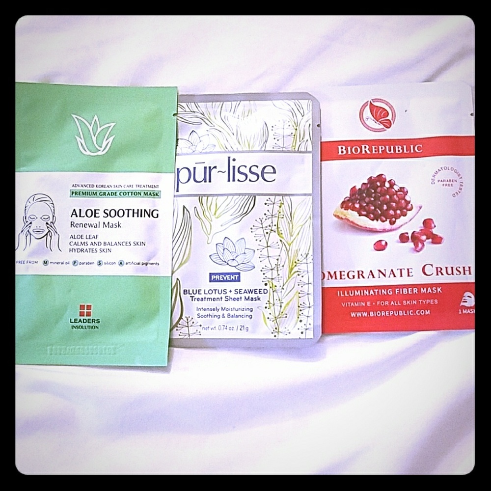 Lot of 3 Soothing Face Masks
