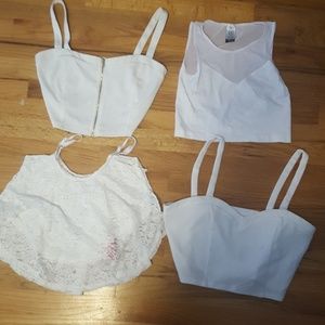 NWOT White Croptops