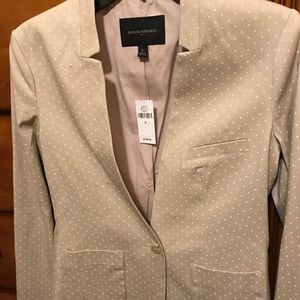 Khaki and white polka dot Blazer