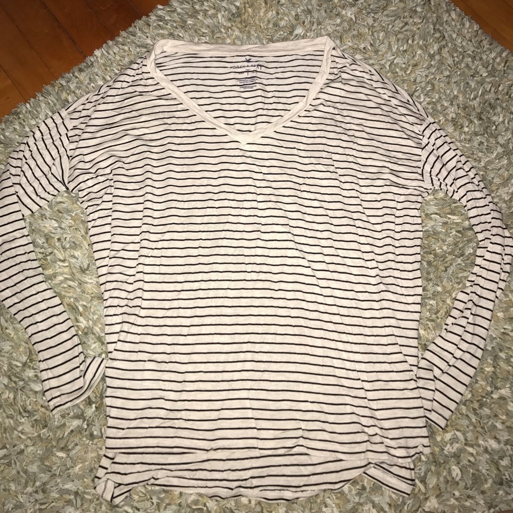American Eagle striped long sleeve shirt