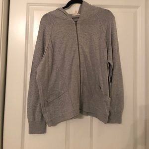 Eileen fisher zip up sweater with hood