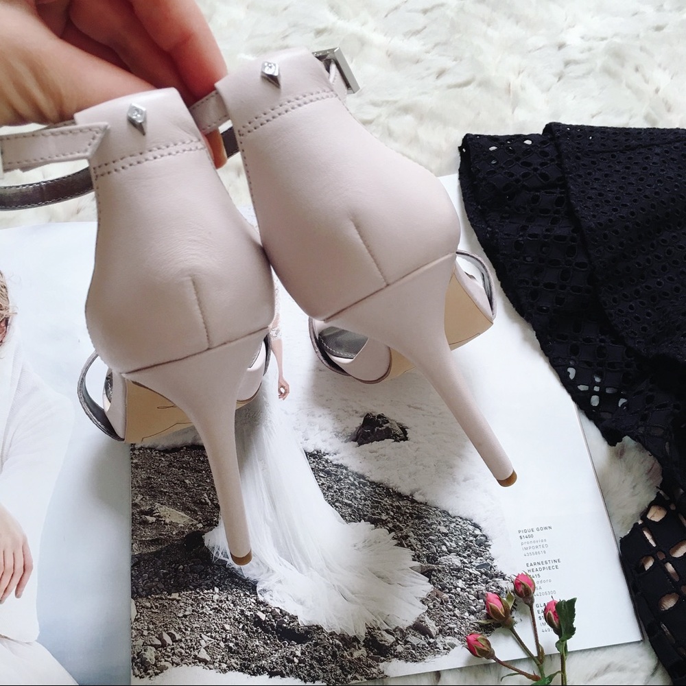 Sam Edelman Pale Pink Leather Stiletto Sandals - Picture 5 of 5