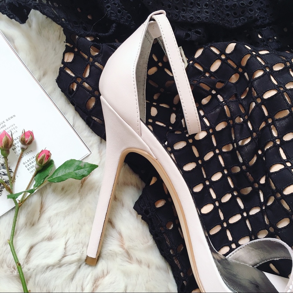 Sam Edelman Pale Pink Leather Stiletto Sandals - Picture 4 of 5