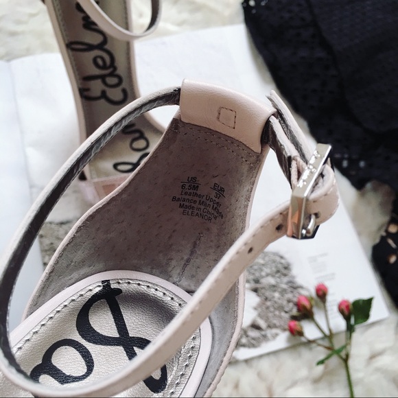 Sam Edelman Pale Pink Leather Stiletto Sandals - Picture 3 of 5