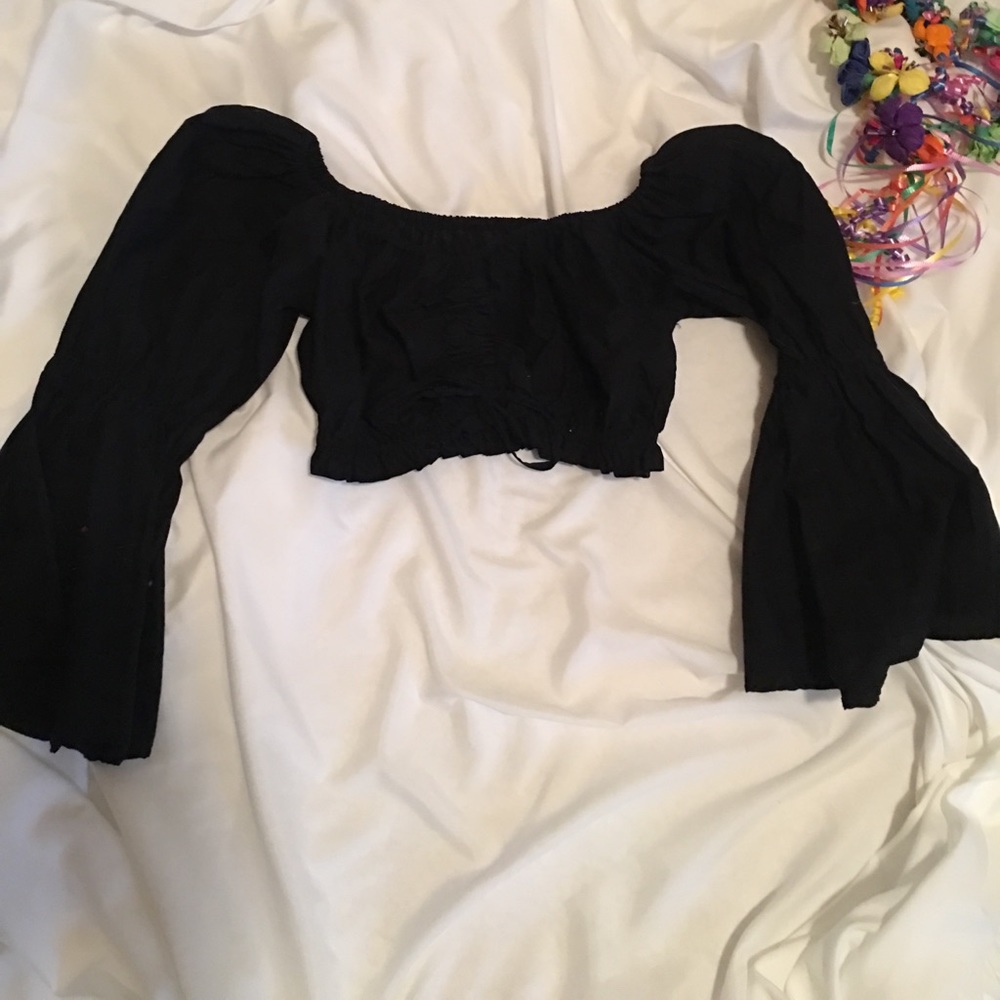 Black crop top.