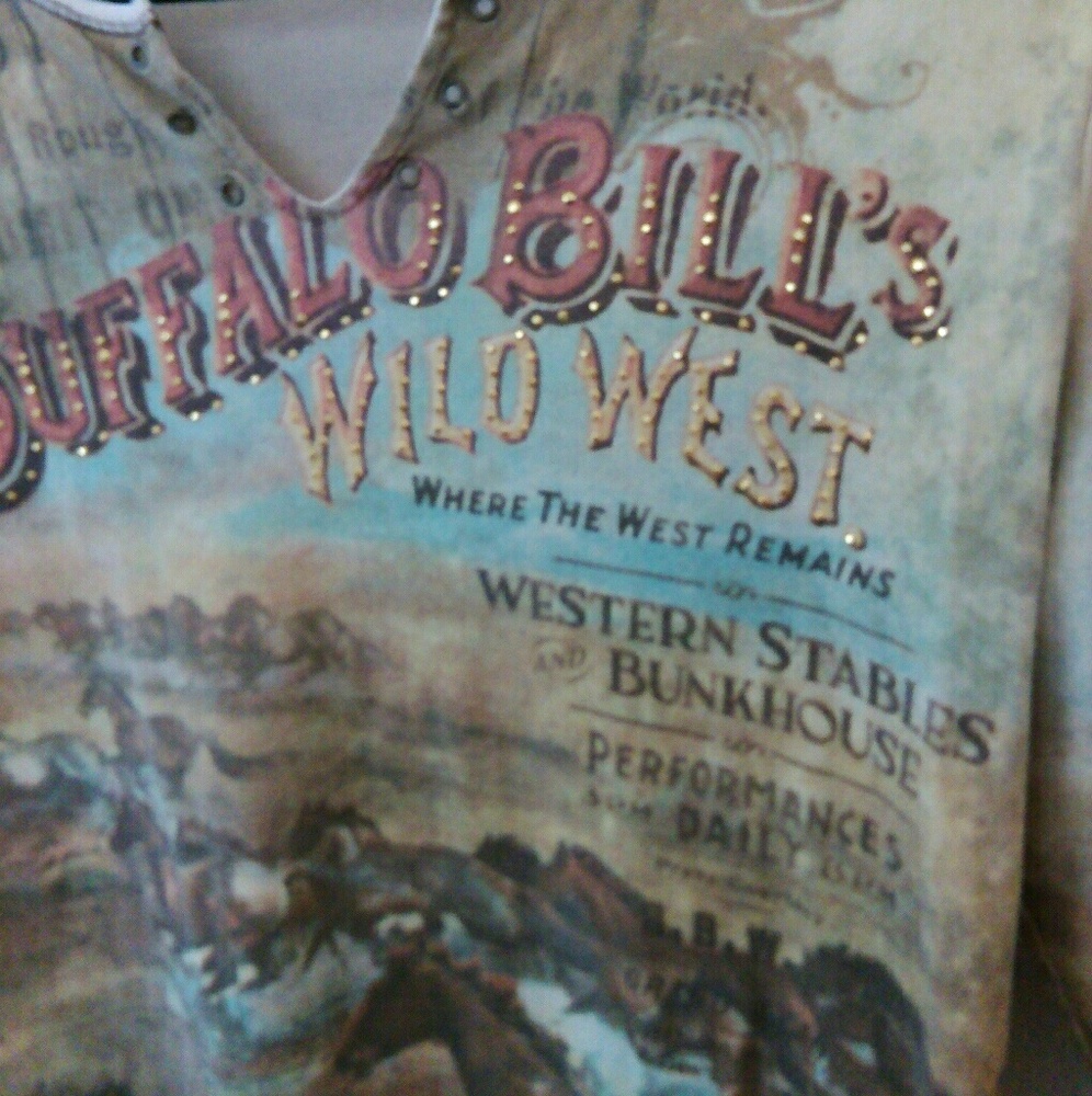 Sz L Vanilla Sugar Western Top - Picture 3 of 5