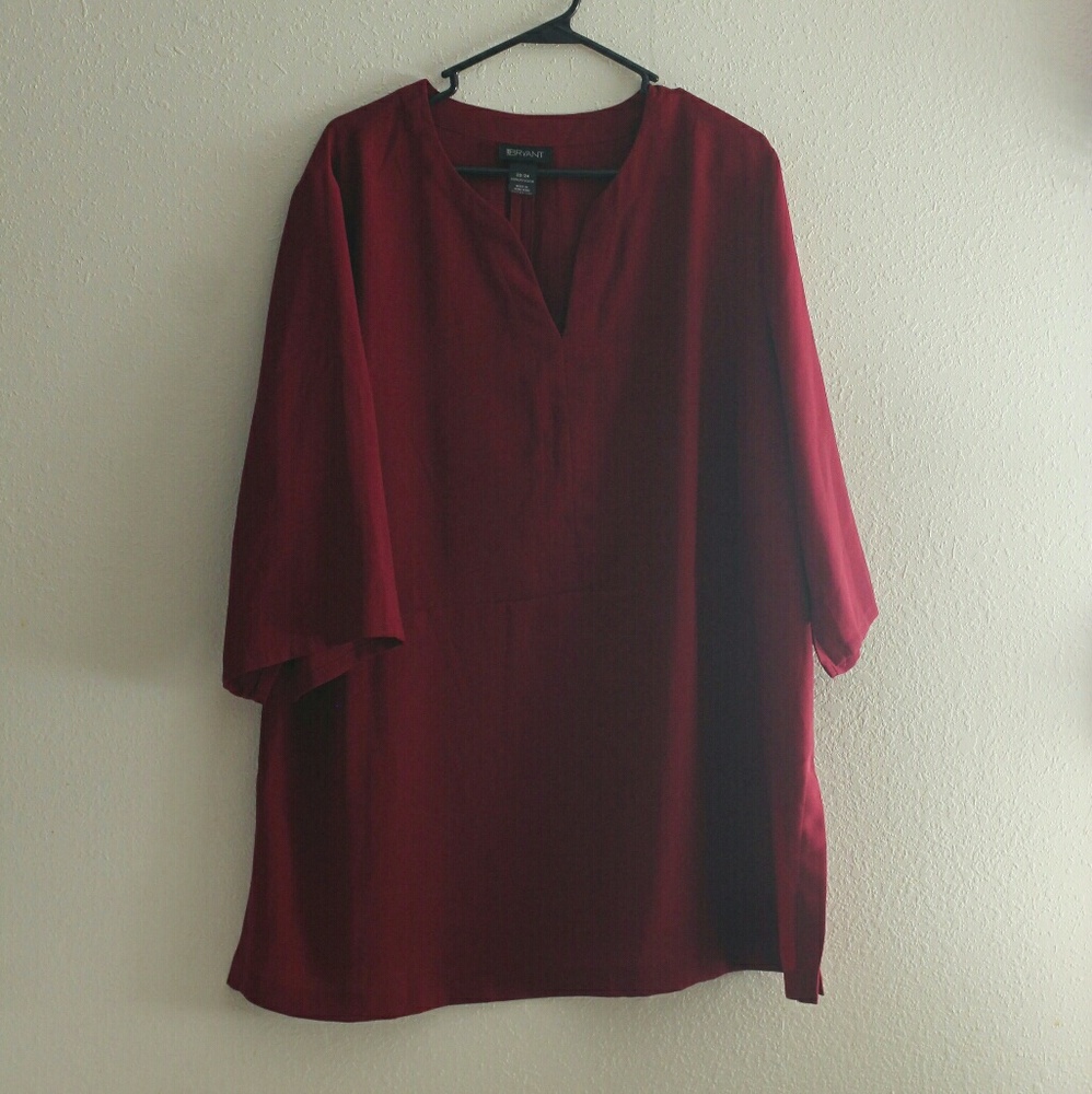 Lane Bryant deep red 22/24 tunic