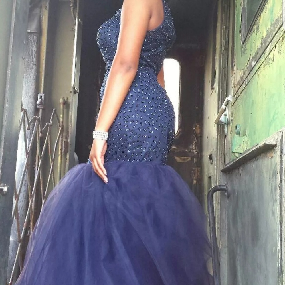 Navy Tulle Mermaid Dress