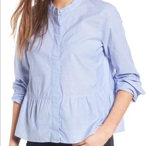 flowy peplum button up from madewell
