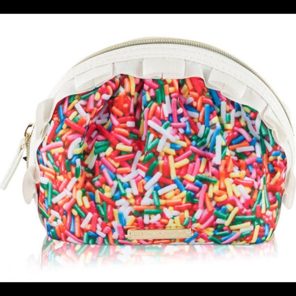 BETSEY JOHNSON BNWT rainbow sprinkles makeup bag