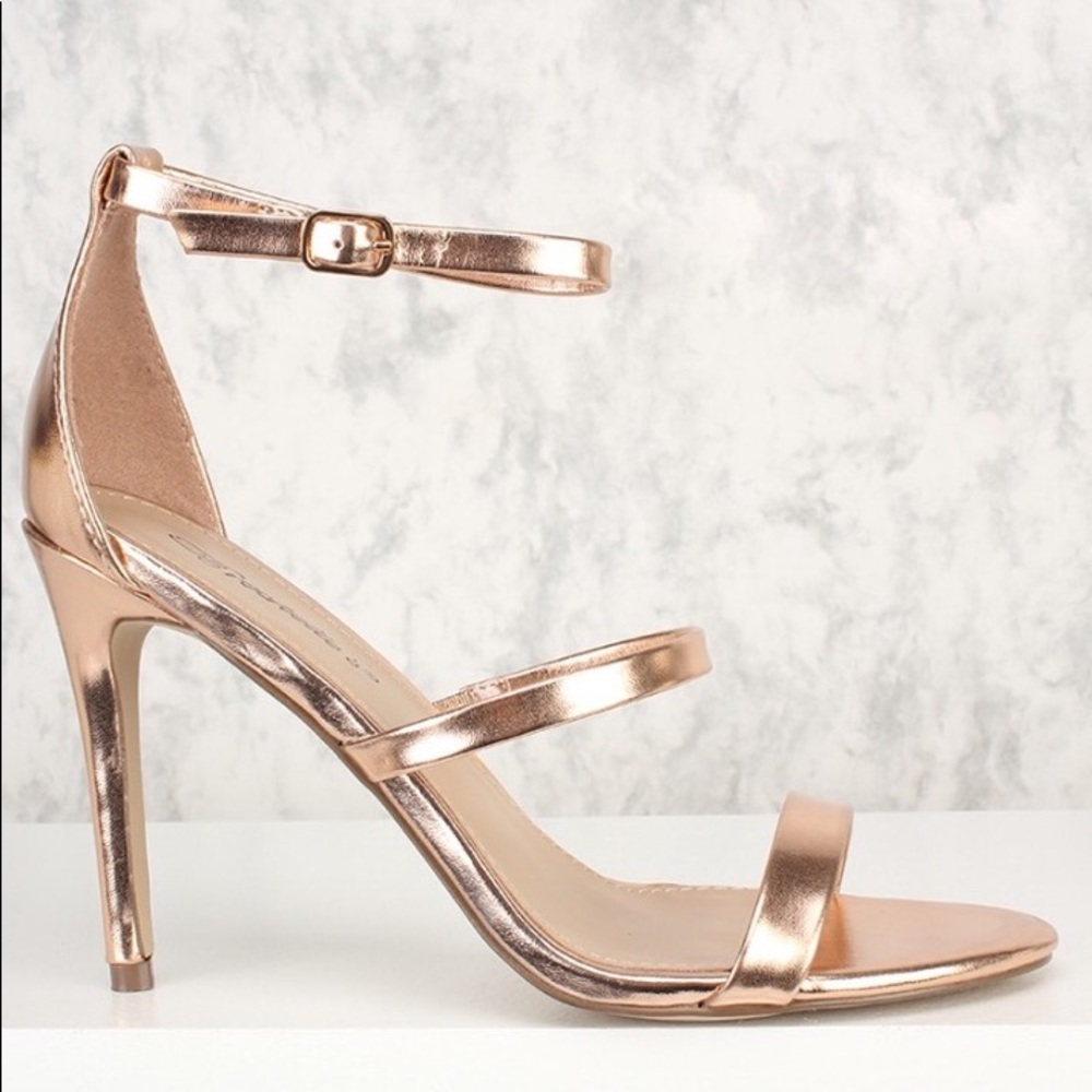 Rose gold high heel